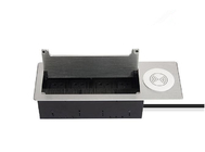 डेस्कटॉप केबल क्यूबी बॉक्स / वायरलेस चार्जिंग काउंटरटॉप सॉकेट ब्रश मल्टीमीडिया सूचना बॉक्स
