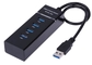ब्लैक डेस्कटॉप USB चार्जर हब 4 - पोर्ट कन्वर्टर वन - टू - फोर एक्सपैंडर / यूएसबी 3.0 स्प्लिटर आपूर्तिकर्ता