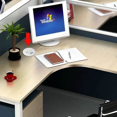 कार्यालय सोफा चार्जर फर्नीचर गोल पावर सॉकेट, USB फास्ट चार्जिंग इंटरफ़ेस सम्मेलन टेबल सॉकेट